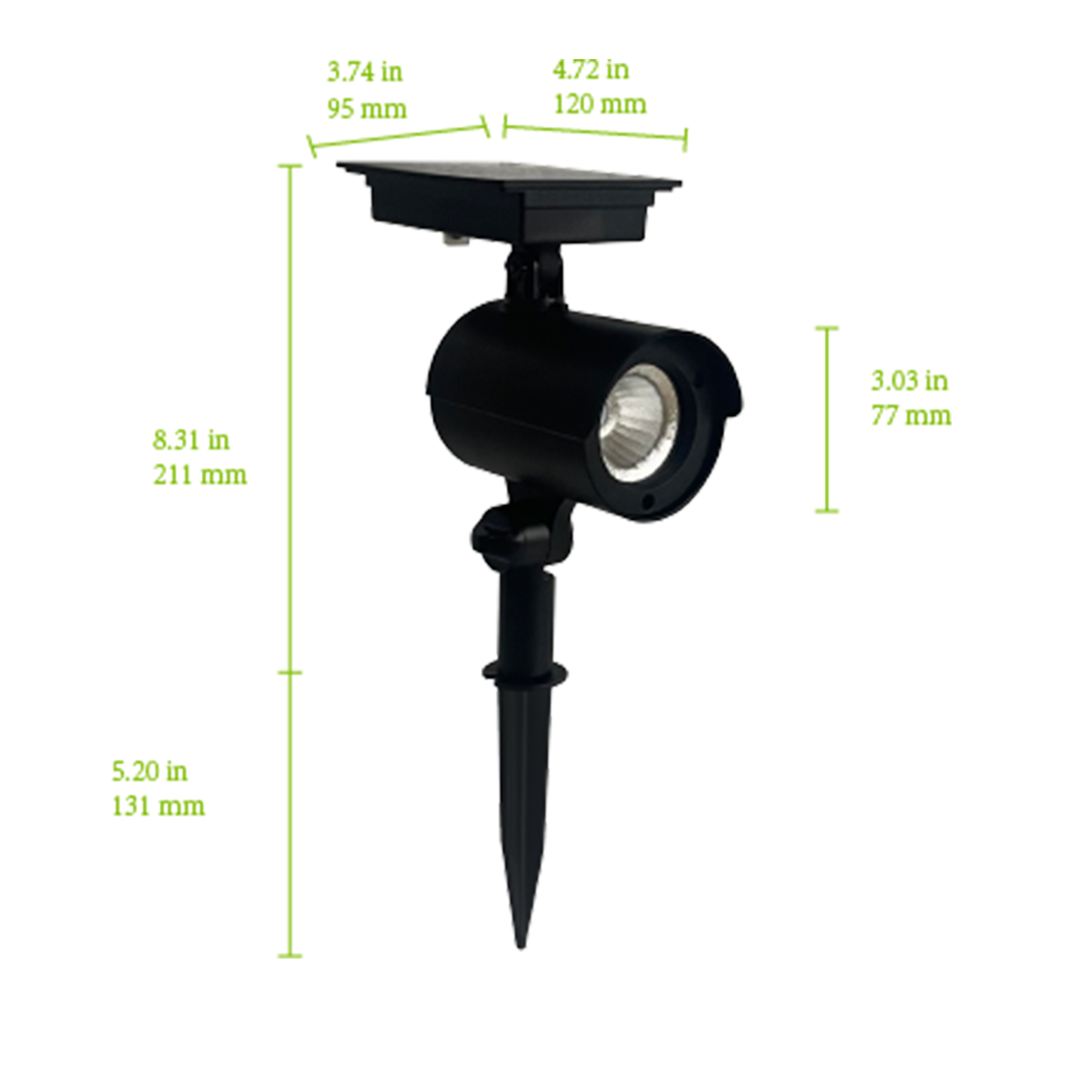 Mainstays Solar Powered Landscape Spot Light, 60 Lumens photo 6