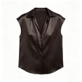 thumbnail image 4 of GigrtiJin Button Down Tank Tops for Womens Satin Collared Sleeveless Button Down Shirts Dressy Casual Loose Tank Tops for Womens, 4 of 5