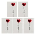 thumbnail image 1 of HORIALENCE 5Pcs Valentine's Day Greeting Cards with Creative Romantic Design and Assorted Colors, 1 of 7