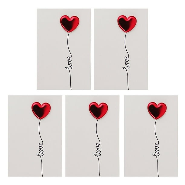 5 tarjetas de felicitación de San Valentín románticas en 3D con mensaje de bendición para enamorados