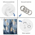 thumbnail image 5 of Blue Gold Feather Waterproof Fabric Shower Curtain,Modern Oil Painting Gradient White Waterproof Fabric Shower Curtain for Bathroom Curtains Bathtubs Shower Curtains with 12 Hooks Extra Long 72x96, 5 of 8