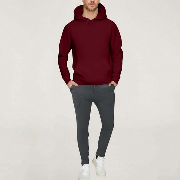 lmcalzta Mens Track Suits Two Piece Hoodies Sport Outfits Sets Sweatshirts and Joggers Sweatpants