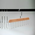 thumbnail image 3 of IBASETOY Space Saving Clothes Hangers Wood Khaki Clothing Storage 1 Set Room Organization, 3 of 7