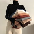 thumbnail image 2 of Elegant Turtleneck Women's Sweater Autumn Winter Pullover Slim Bottoming Knitted Tops Casual Long Sleeve Jumper Pull Femme, 2 of 5