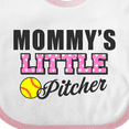 thumbnail image 4 of Inktastic Mommys Little Pitcher Softball Girls Baby Bib, 4 of 4