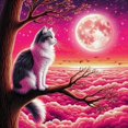 thumbnail image 1 of Moon Cat - Peinture Diamant DIY, 1 of 6