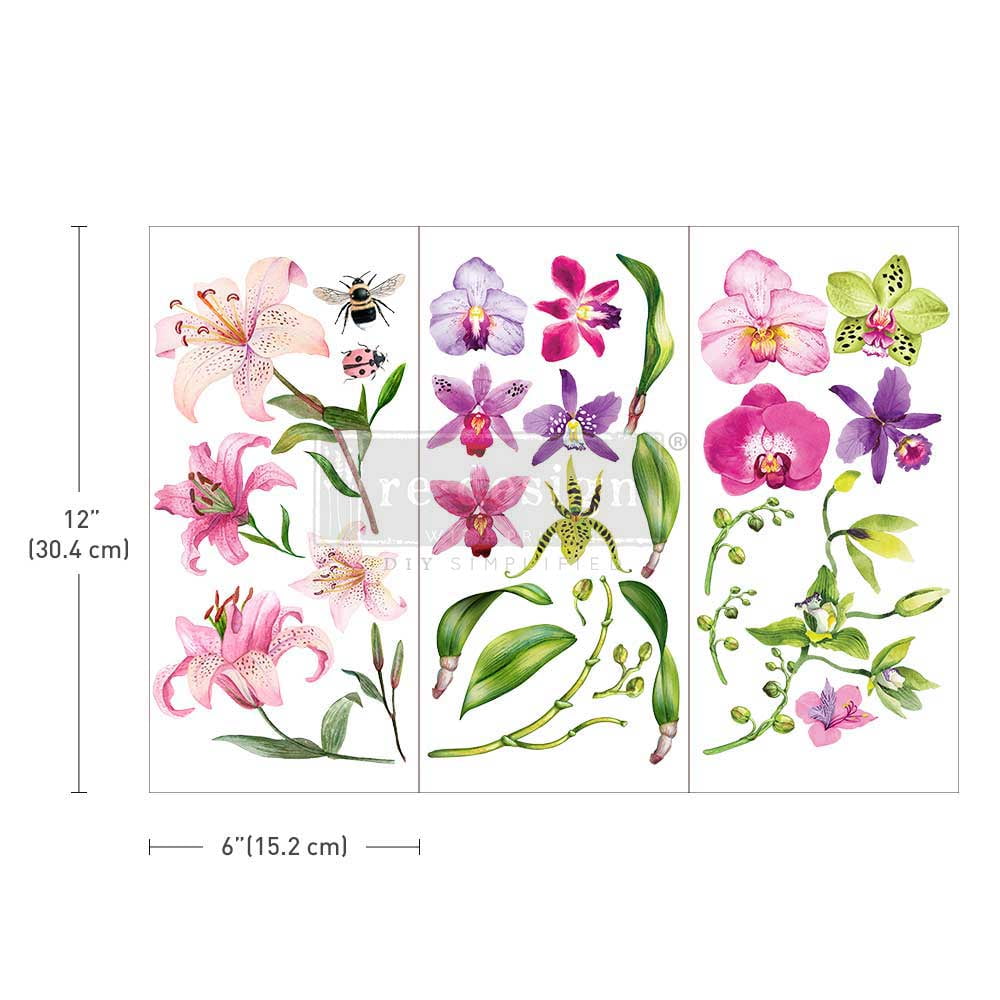 Prima Marketing Re-Design Decor Transfers 6"x12" 3/Sheets-Sunset Tropics