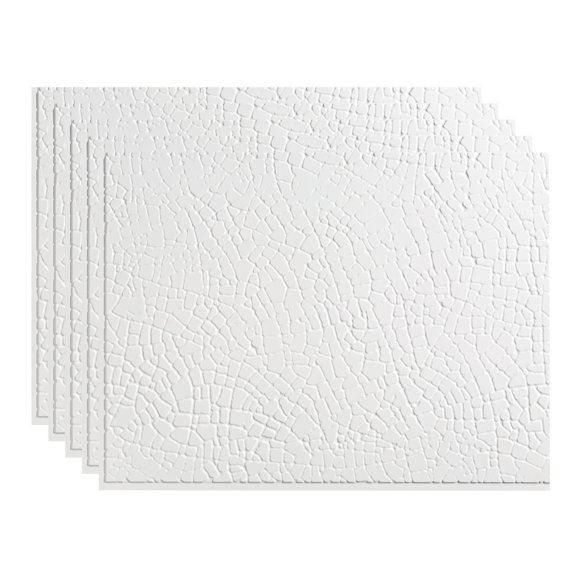 FASÄDE Safari Decorative Vinyl Backsplash Panel in Matte White (6X6 Inch Sample)