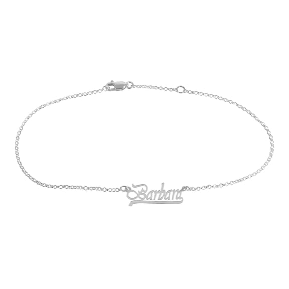 Personalized Underscore Script Anklet