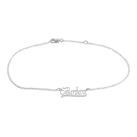 Personalized Underscore Script Anklet