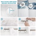 thumbnail image 4 of No Hook Shower Curtain, Coastal Pumpkins Fall Shower Curtains for Bathroom with See Through Top Window, Blue Starfish Beach Thanksgiving Waterproof & Washable Bath Curtain Long 72"x78", 4 of 6