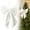 Cream White, variant on Christmas Tree Top Decoration with Large Velvet Bow for Birthday, Wedding, Christmas Room & Themed Party Décor Silver Gray