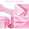 thumbnail image 3 of 30 PCS Spandex Chair Sashes Bows Stretch Chair Cover Band with Buckle Slider Universal Elastic Chair Ties for Wedding Banquet Party Event Decoration (Pink), 3 of 13