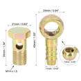 thumbnail image 2 of 2 Sets 14mm Banjo Internal Diameter Banjo Hose Barb Bolt Fittings Banjo Bolt Washer Metal for Motorcycle, 2 of 5