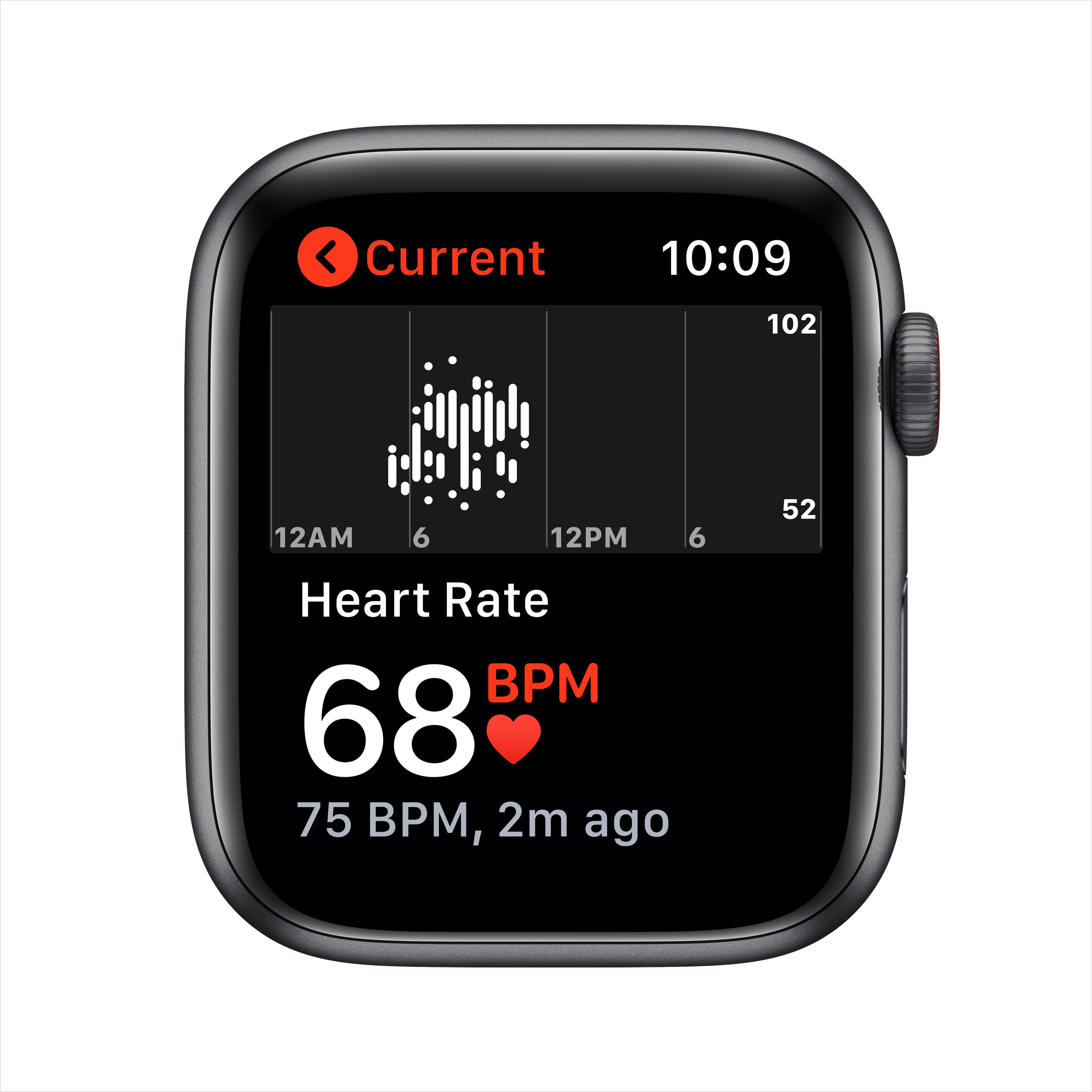 Apple Watch SE GPS + Cellular, 44mm Space Gray Aluminum Case with Charcoal Sport Loop