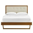 thumbnail image 5 of Modway Willow Queen Wood Platform Bed With Angular Frame in Walnut Beige, 5 of 8