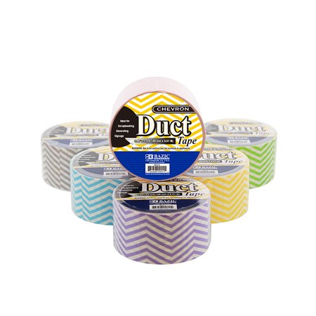 Chevron Office Supplies New 402798 1.88 Inch X 5 Yards Chevron Series Duct Tape (24-Pack) Office Supply Cheap Wholesale Discount Bulk Stationery Office Supply River Stones ()
