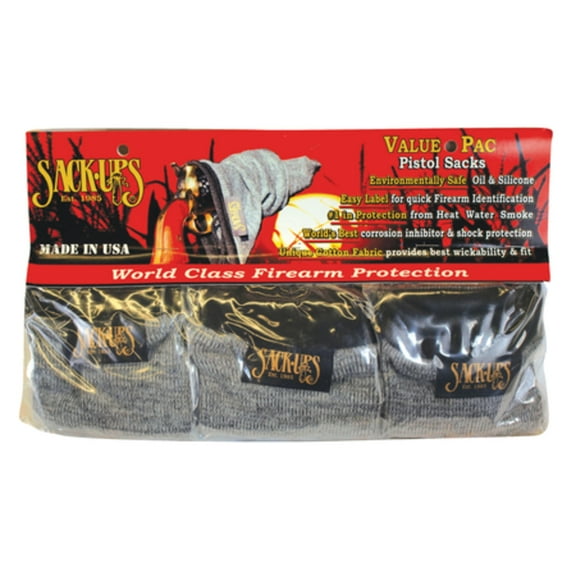 Sack-Ups Value-Pac Pistol Sack-Ups, 5pk, Grey