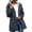 Gray 02, variant on Karymi Rain Jacket Long Sleeve Hooded Jacket, Elastic Gathered Cuffs Mid-Length Outdoor Windbreaker Coat with Striped Lining, Full Zip with Flap Pockets Rain Coats for Women