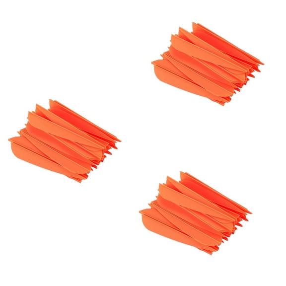 Arrows Vanes 4 Inch Plastic Fletching for DIY Archery Arrows 150 Pack(Orange)