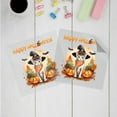 thumbnail image 3 of Happy Halloween Devon Rex Witches Hat Pumpkin Carving Cutout Transfer Sticker Cat Lover Kitten Owner Gifts Transparent Decal Art Decor - 02019, 3 of 5