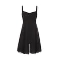 thumbnail image 6 of Fesfesfes Girls Sleeveless Solid Color Round Neck Chiffon Dress for Dance Performance Practice Comfortable Lightweight Summer Outfit 3-15 Years(Black,3-4 Years), 6 of 7