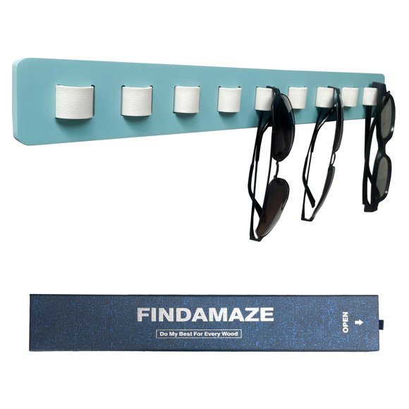 Organizador de Anteojos de Sol de Pared FINDAMAZE de Madera Azul