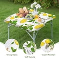 thumbnail image 4 of Yellow Lemon Fruit Limes White Pattern Square Fitted Tablecloth with Elastic Edge,Square Table Cover,Washable Elastic Table Cover for Home Kitchen Party Decor 36"x36", 4 of 6