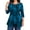 Blue, variant on Women's Plus Size Fall Printed 3/4 Sleeve Tunic Casual V-Neck Lightweight Dressy Blouse Loose Casual Top 1X-5X