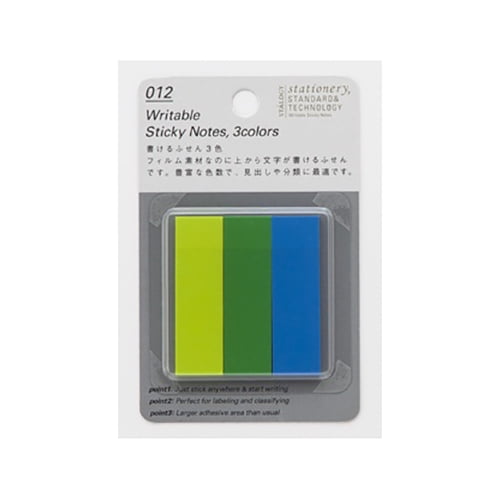 Stalogy S3-F Sticky Flags: 3/5 in x 2 in. / Assorted (3 colors) B
