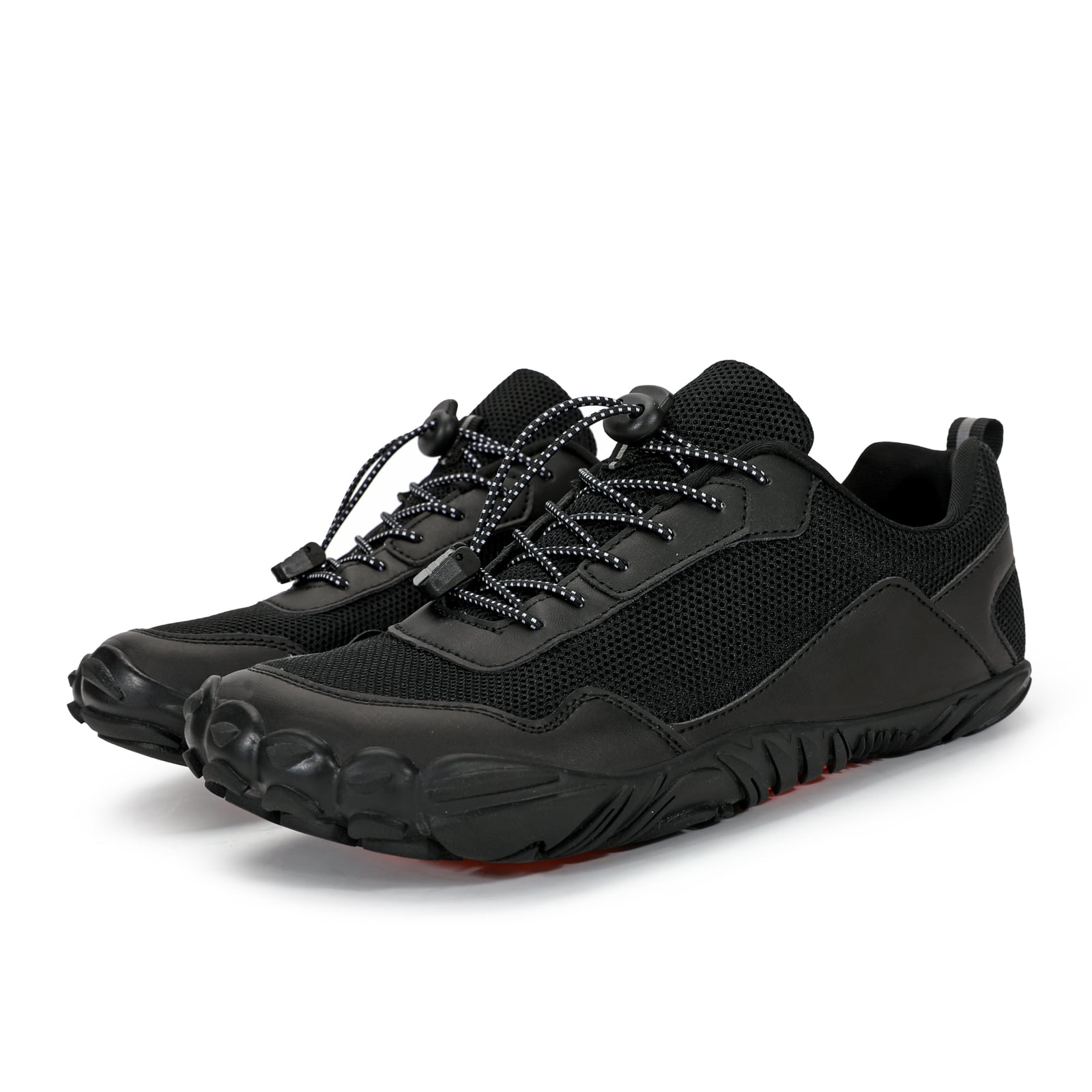 Barefoot Water Shoes Mens Trail Runner Wide Toe Box Hiking Shoes Minimalist Zero Drop Sole Quick Dry Water Sports Sneakers Black 44