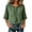 Green, variant on Boho Linen Tops for Women Embroidered 3/4 Sleeve Blouse Split Neck Casual Shirt Spring Summer Fall Ethnic Style Wear Street Dressy Clothes