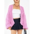 thumbnail image 2 of Opperiaya Cardigan Tricoté pour Femmes Automne Hiver Manches Longues Ouvert devant S-L, 2 of 4