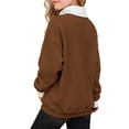 thumbnail image 5 of Girls' 1/4 Zipper Sweatshirts Casual Oversized Long Sleeve Pullover Tops Cute Half Zipper Hoodie Sweater Size 9-10 Years, 5 of 8