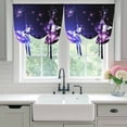 thumbnail image 4 of Purple Butterflies Balloon Curtains 63 Inch Length for Living Room/Bedroom, Modern Abstract Fantasy Gradient Rod Pocket Privacy Door Curtains Decorative Tie Up Shade for Window 52"x63", 4 of 8