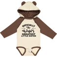 thumbnail image 3 of Inktastic Officially The World's Greatest Little Sister Girls Long Sleeve Baby Bodysuit, 3 of 5