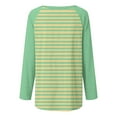 thumbnail image 5 of Chandail en Molleton à Rayures Surdimensionné pour Femmes Manches Longues Raglan Col Rond chandail-Over Automne 2024 Tunique Ample Mignonne pour Halloween S-109 Jaune 3TG, 5 of 5