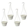 thumbnail image 2 of Sunjoy Tech 1/4 Pcs Plastic Hanging Flower Plant Pots, Planter Holder Round Hanging Fence Railing Wall Planter Plant Containers for Outdoor Indoor Plants Home Garden Balcony Decoration, 2 of 8