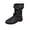 Black, variant on Women's Mid Calf Boot,Round Toe Low Heel Comfort Slouchy Bootie with Buckle Strap Brown 5.5(36)
