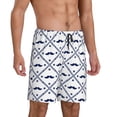 thumbnail image 2 of Fotbe Hipster Mustache Pantalones Cortos de Pijama para Hombre, Ropa de Dormir, Pantalones de Pijama Cortos para Hombre-3X-Large, 2 of 6