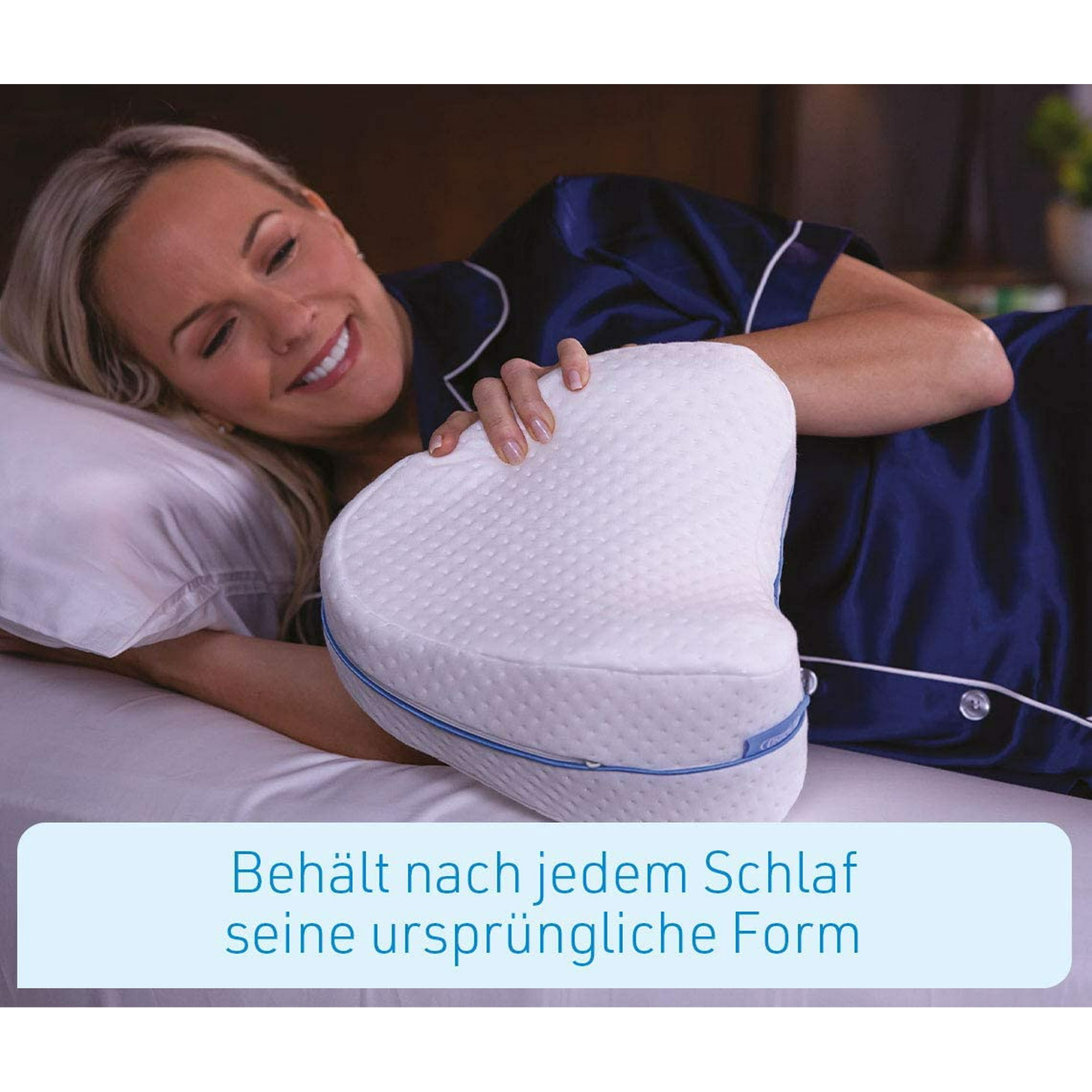 Jhijhoo Heart Shaped Leg Pillow Rebound Memory Foam Pillow Contour Legacy Leg Pillow
