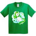 thumbnail image 3 of Inktastic St. Patrick's Day Unicorn with Four Leaf Clovers Youth T-Shirt, 3 of 5