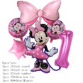 thumbnail image 5 of Globo de aluminio de Minnie Mouse rosa de Disney, decoración para fiesta de cumpleaños de niñas, suministros para baby shower, juguetes para niños, 1, 2, 3, 4, 5, 6, 7, 8 y 9 años, 5 of 5