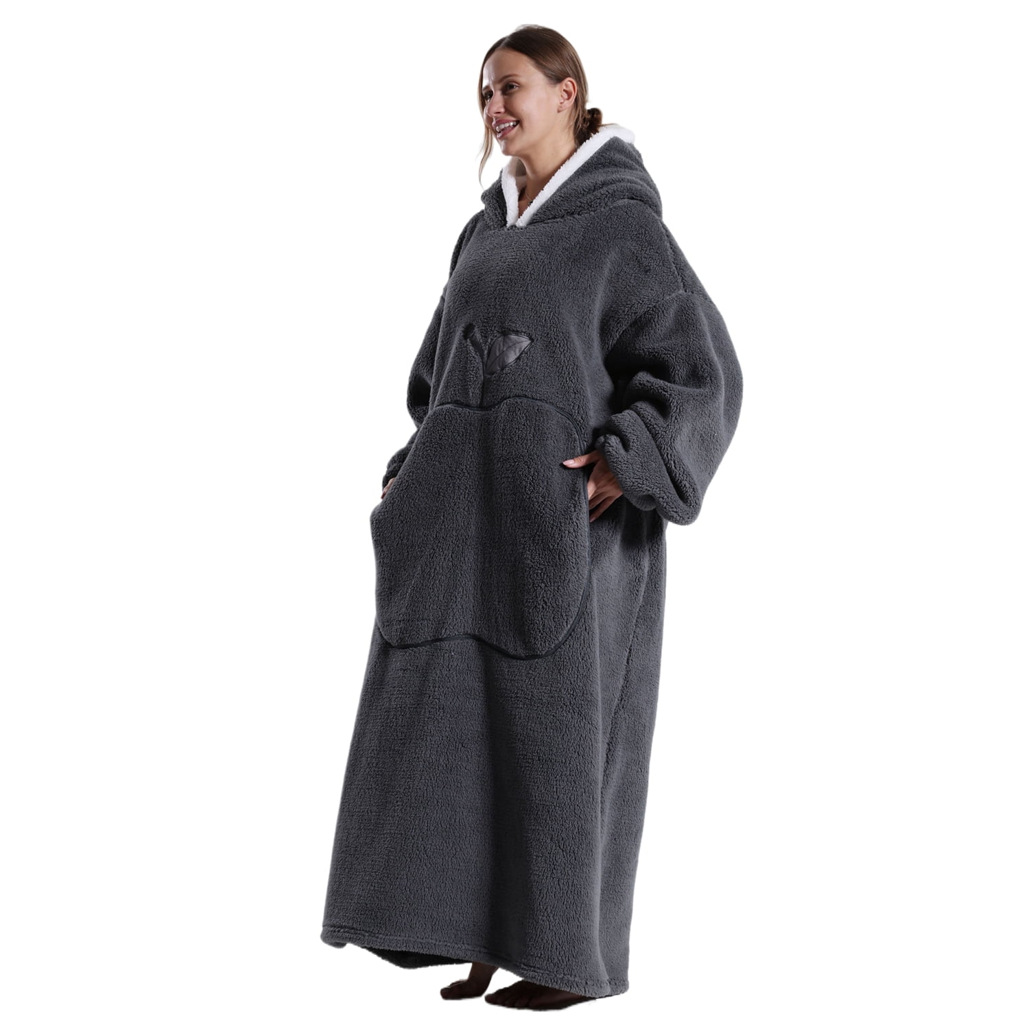 Wearable Blanket Hoodie for Women Men Adult Oversized Hooded Blanket Cozy Sweater Super Soft Comfortable Wearable Blanket with Sleeves Hoodie Sweatshirt with Pockets