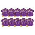 thumbnail image 4 of SMKE High School Grad Gift,Sparkle Grad Cap Card,Graduation Thick Gift Card,Milestone Congrat Card,50Pack Graduation Cap Greeting Cards 5.9x5.9"Purple Mortarboard Shape,Bulk Set for Grad Party Favors, 4 of 5