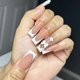 thumbnail image 1 of Elegant Press on Nail White Bows Design French Manicure False Nails For Students Professionals And Homemakers 24Pcs, 1 of 4