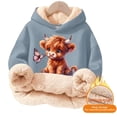 thumbnail image 4 of YMNXA Big Girls Boys Hoodies Long Sleeve Cartoon Animal Print Plush Warm Thickened Comfortable Sweatshirt For Daily Wear Light Blue 3-4 Years, 4 of 5