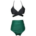 thumbnail image 1 of Women‘s Bikini Swimsuit Front Cross Lace Up Two Piece Bathing Suit, 1 of 3