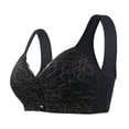 thumbnail image 1 of Sujetador tipo chaleco sin aros de acero para mujer con hebilla frontal y copa de esponja de gran tamaño con encaje para mediana edad y ancianos, 1 of 6