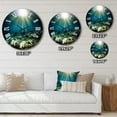 thumbnail image 5 of Designart "Coral Beneath the Waves I" Coastal Oversized Wall Clock, 5 of 5